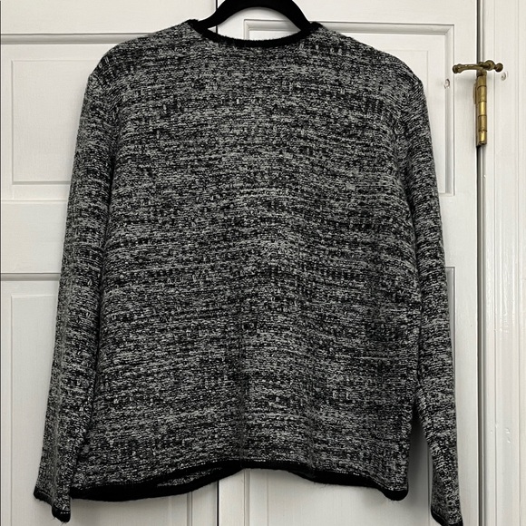 Anne Klein Black and Gray Textured Cardigan - Picture 6 of 7